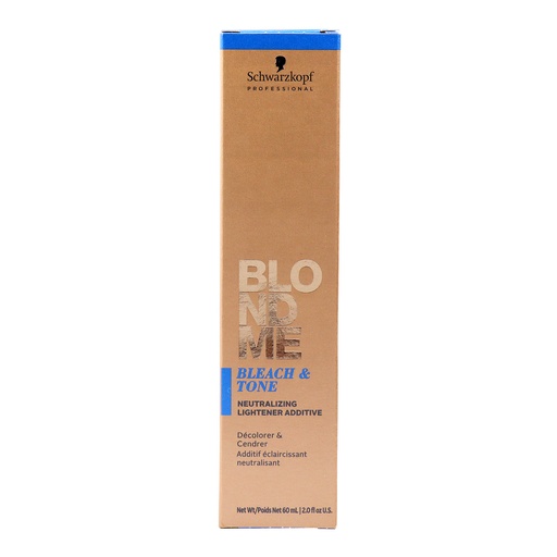 Schwarzkopf BlondMe Bleach Tone - Decoloración y Matiz (B) Aditivo Ceniza 60 ml