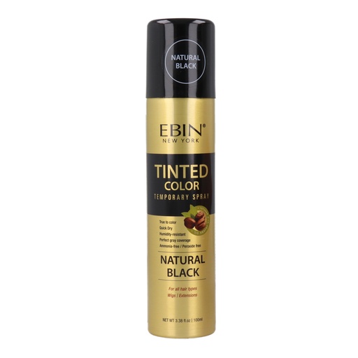 Ebin NY Tinted Spray Cubrecanas para Cabello o Postizos Natural Black 100 ml