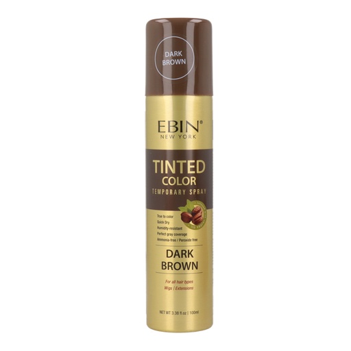 Ebin NY Tinted Spray Cubrecanas para Cabello o Postizos Dark Brown 100 ml