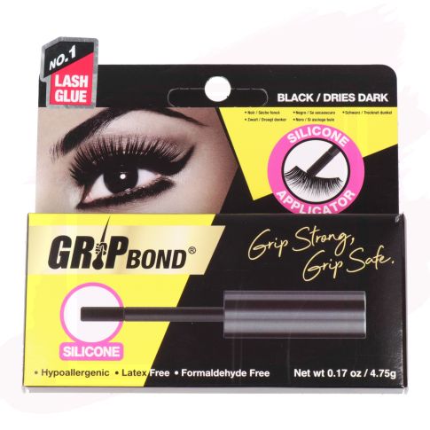 Ebin NY Grip Bond Eyelash Adhesive 5G Black Bottle con Aplicador de Silicona 5 g