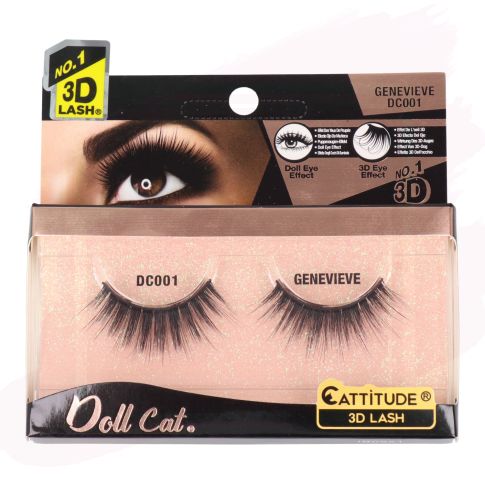 Ebin NY Cattitude Pestañas Postizas Doll Cat Lash Geneviève DC001