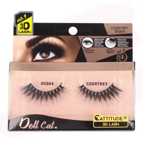 Ebin NY Cattitude Pestañas Postizas Doll Cat Lash Courtney DC004