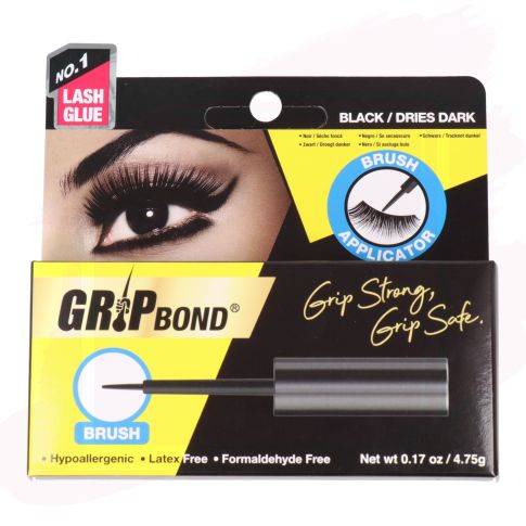 Ebin NY Grip Bond Eyelash Adhesive 5G Black Brush con Cepillo Aplicador 5 g