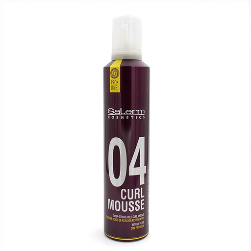 Salerm Pro.Line 04 Curl Mousse Espuma para Rizos Fijación Extra Fuerte 405 ml