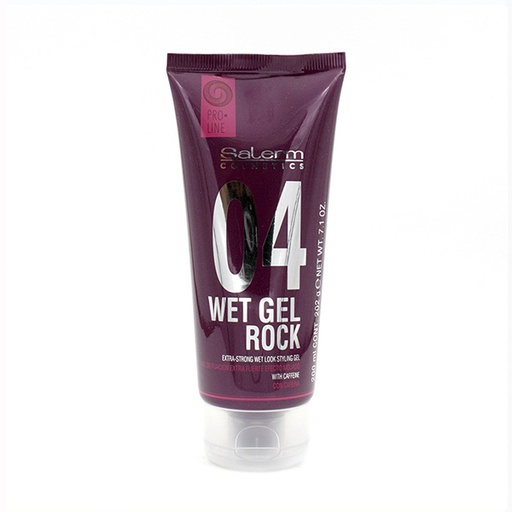 Salerm Pro.Line 04 Wet Gel Rock - Gel de Peinado Fijación Extra Fuerte 200 ml