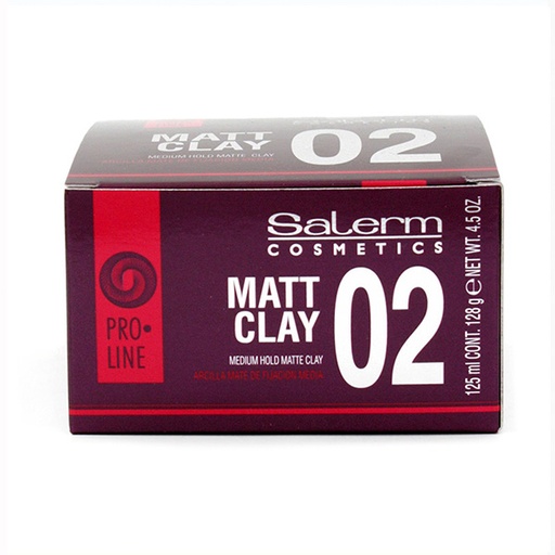 Salerm Pro.Line 02 Matt Clay - Arcilla de Peinado Matte con Fijación Media 125 ml