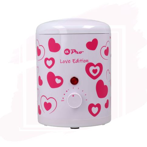 AlbiPro Mini Fusor de Cera Blanco con Corazones - Capacidad 165 ml