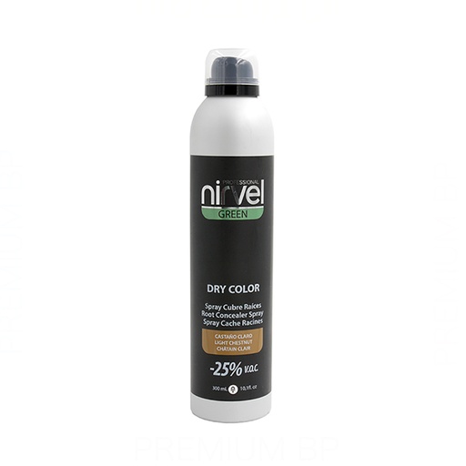 Nirvel Green Dry Color Spray Cubrecanas Castaño Claro 300 ml