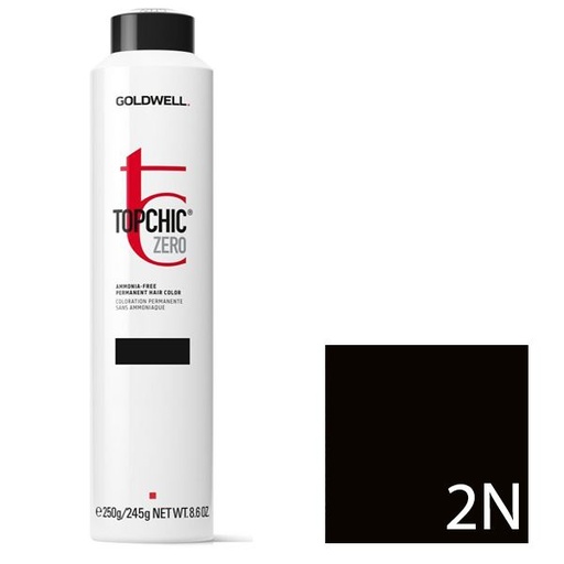 Goldwell Topchic Zero Tinte en Depósito 2N - Negro 250 ml