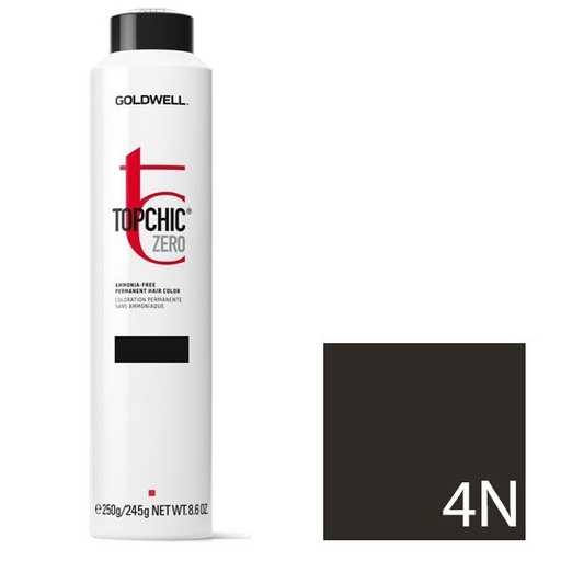 Goldwell Topchic Zero Tinte en Depósito 4N - Castaño Medio 250 ml