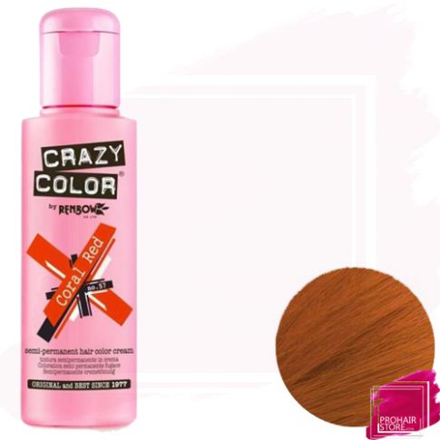 Crazy Color Tinte Semipermanente 57 - Coral Red 100 ml