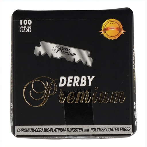 Derby Premium Hojas de Afeitar Acanaladas Partidas (100 unidades)