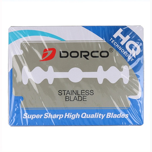 Dorco Stainless ST300 Hojas de Afeitado Inoxidables Azul 100ud (10x10)