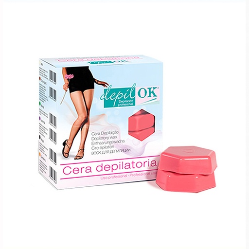 Depil-Ok Cera Depilatoria de Baja Fusión Rosa Supra 1 kg