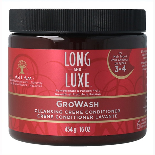 As I Am Long and Luxe Growash Crema Acondicionadora Lavante 454 g