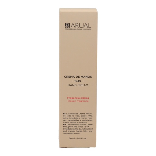 Arual Crema de Manos Hidratante & Reparadora con Fragancia Clásica 30 gr