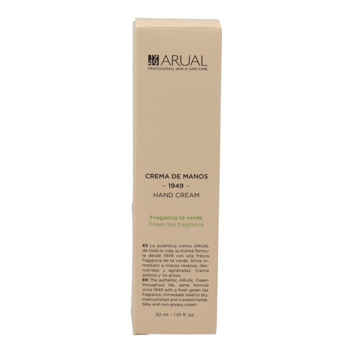 Arual Fragancia Té Verde Crema De Manos 30 gr