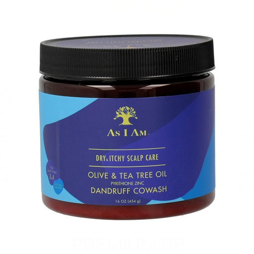 As I Am Dry & Itchy Scalp Care Olive & Tea Tree Oil Dandruff Cowash Limpiador Anticaspa 454 g